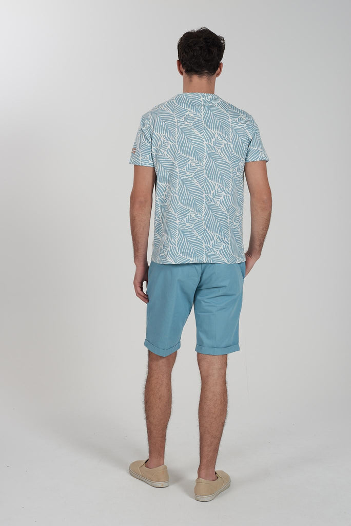 YES ZEE BERMUDA UOMO CHINOS CON PINCES E RISVOLTO