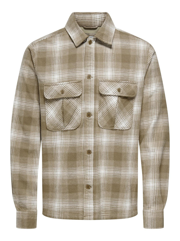 ONLY&SONS ONSCEDRIC LIFE CHECK OVERSHIRT NOOS