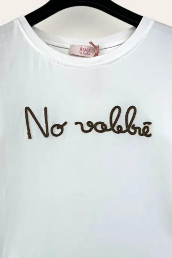 LOVEme T-shirt con scritta ricamata 