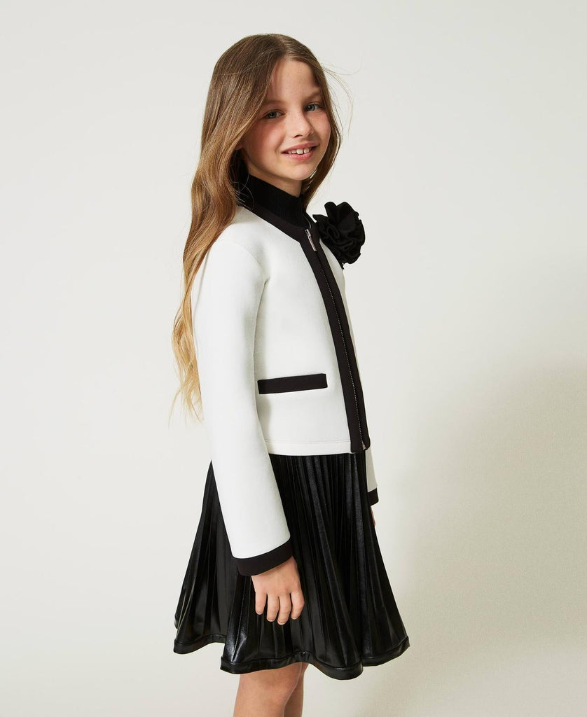 TWINSET GIACCA IN SCUBA CON DETTAGLI A CONTRASTO