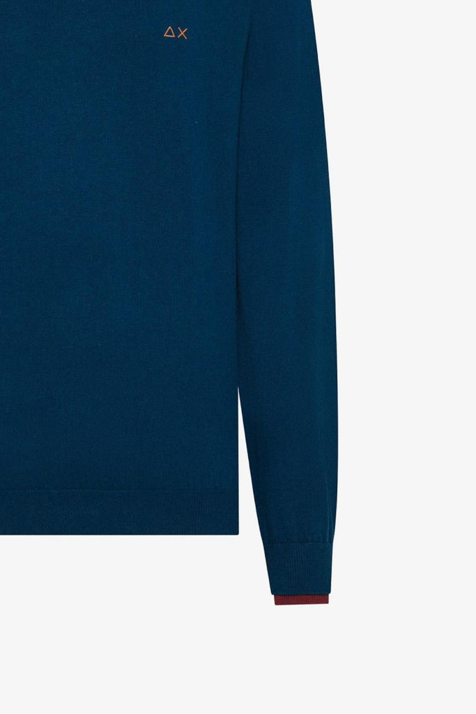 SUN68 ROUND SWEATER DOUBLE RIB L/S