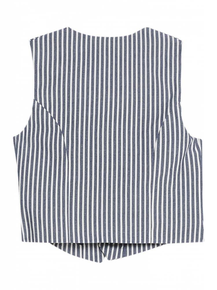 LIU JO GILET SEERSUCKER RIGHE