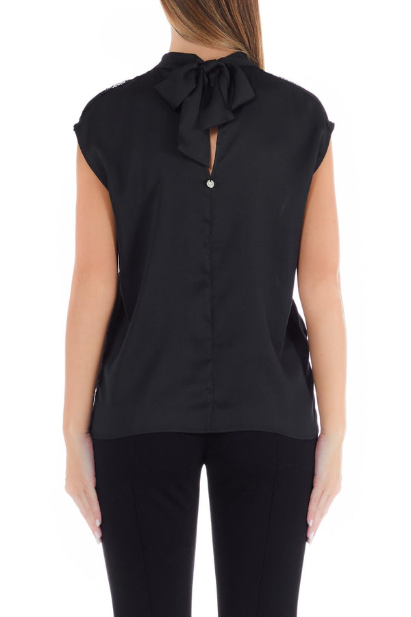LIU JO TOP C/DETTAGLIO PIZZO