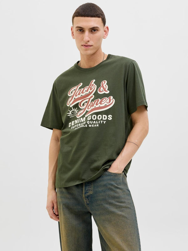 JACK AND JONES JJELOGO TEE SS O-NECK 2 COL AW25 SN