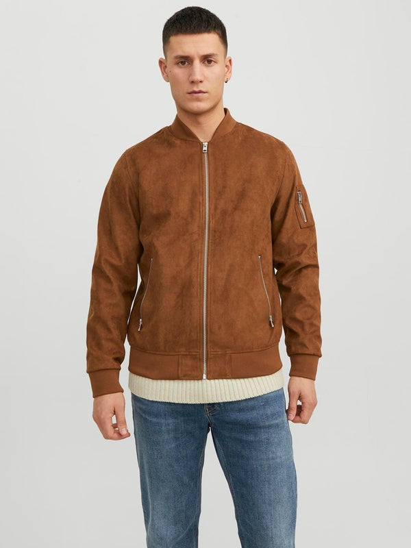 JACK AND JONES JJEROCKY FAUX SUEDE BOMBER NOOS