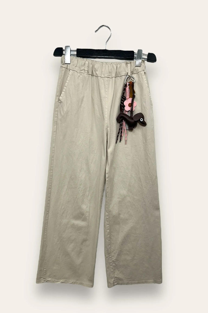 LOVEme Pantalone a palazzo con portachiavi