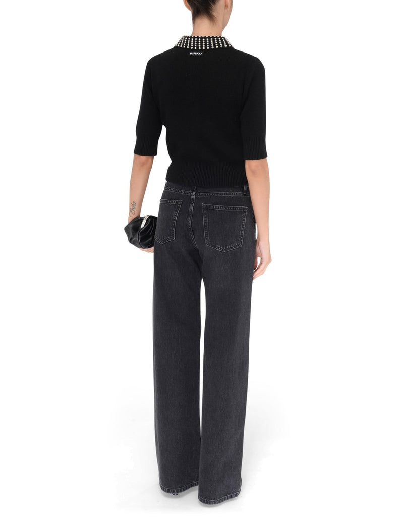 PINKO EMILIA MAGLIA BLEND WS STRASS