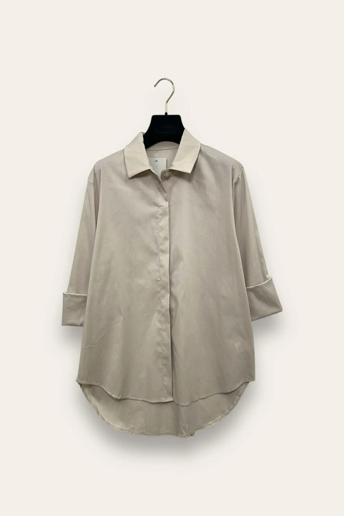 LOVEme Camicia over in tinta unita