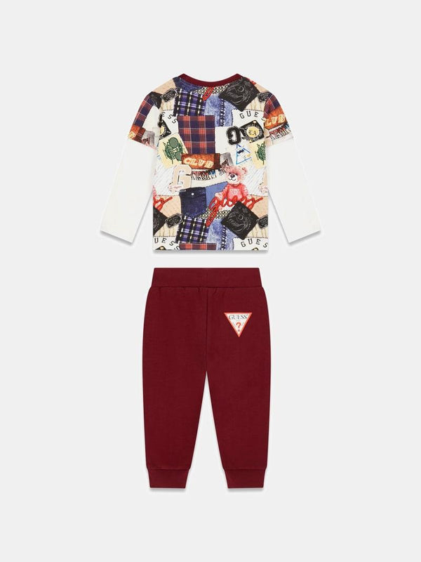 GUESS SET LS T-SHIRT+ACTIVE PANTS