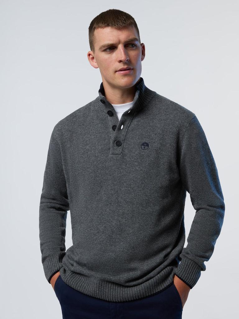 NORTH SAILS HALF BUTTON 7GG KNITWEAR