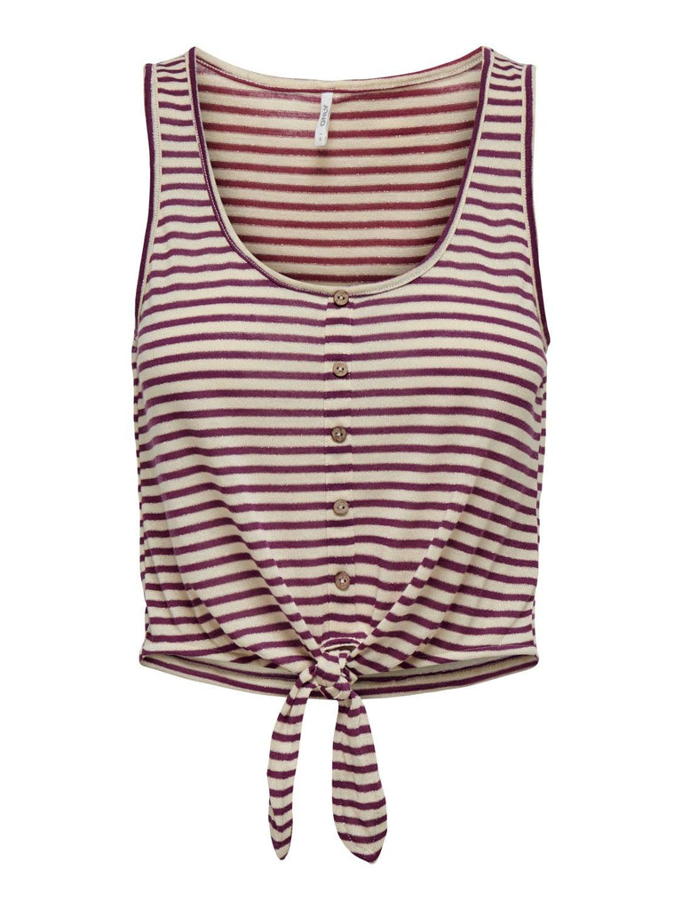 ONLY ONLCANNES S/L GLITTER KNOT TOP JRS