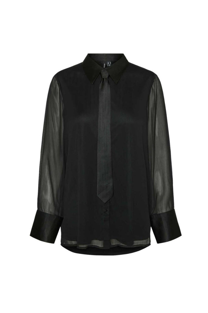 VERO MODA VMSMILLA LS TIE SHIRT WVN GA