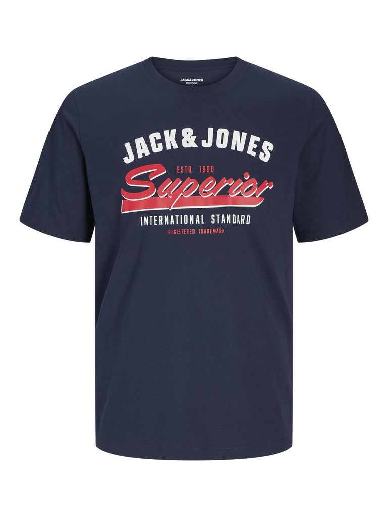 JACK AND JONES JJELOGO TEE SS O-NECK 2 COL SS25 SN