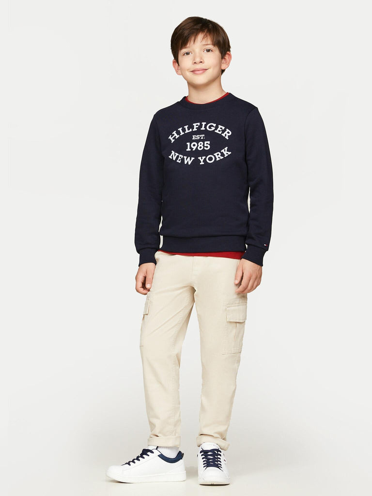 TOMMY HILFIGER MONOTYPE FLOCK REG SWEATSHIRT