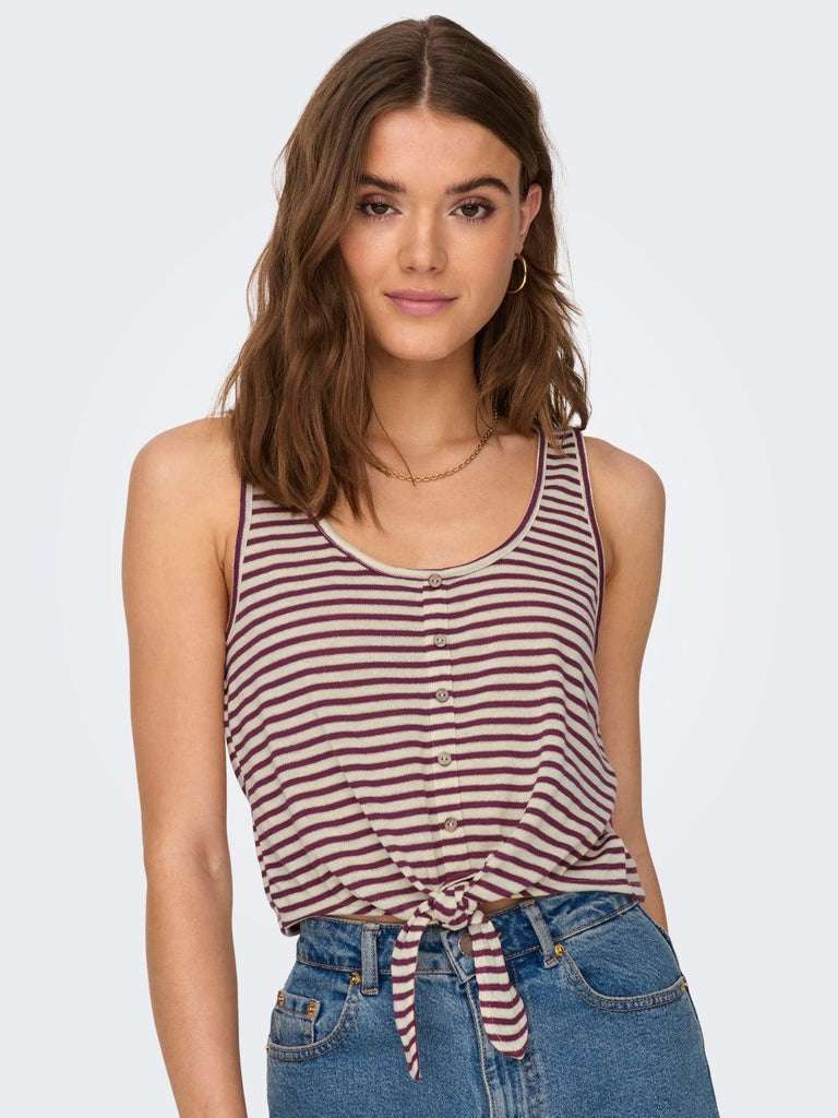 ONLY ONLCANNES S/L GLITTER KNOT TOP JRS