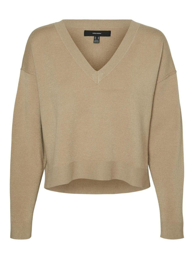 VERO MODA VMGOLD LINK LS V-NECK CROPPED PULL. GA