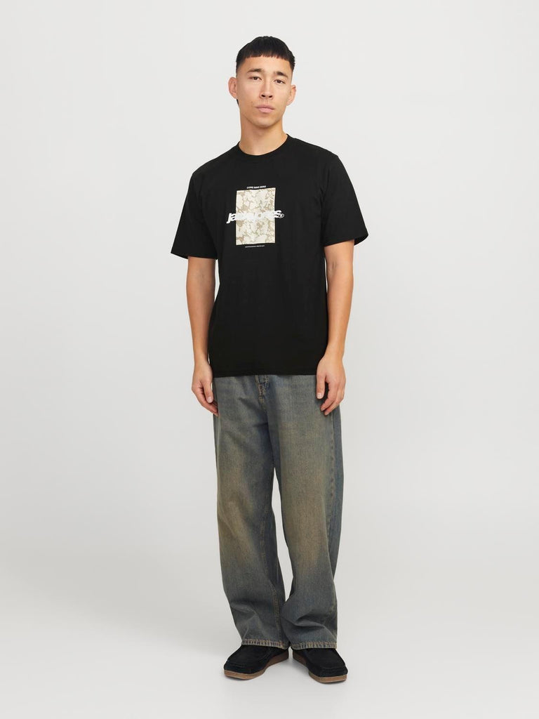 JACK AND JONES JCOTARMAC CAMO FRONT TEE SS CREW NECK