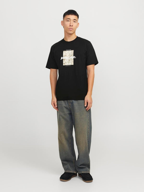 JACK AND JONES JCOTARMAC CAMO FRONT TEE SS CREW NECK