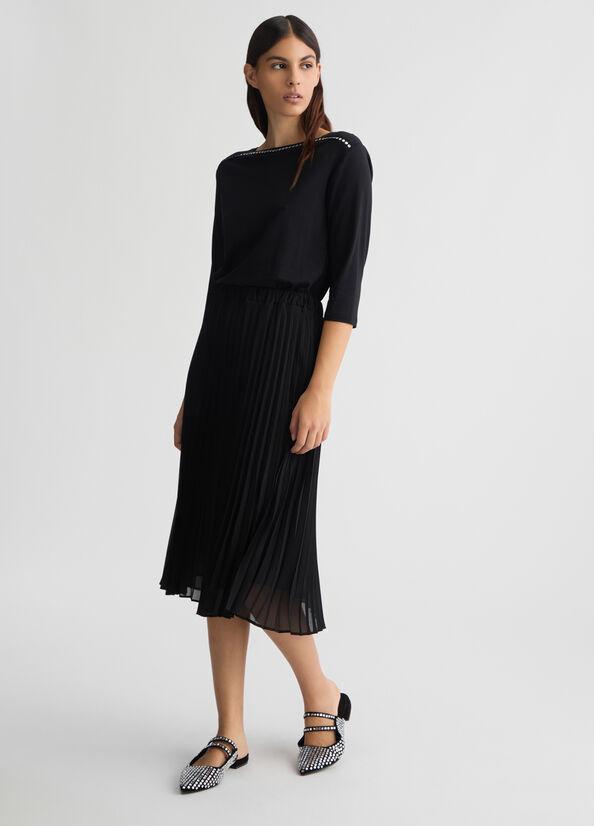 LIU JO ABITO JERSEY E GEORGETTE