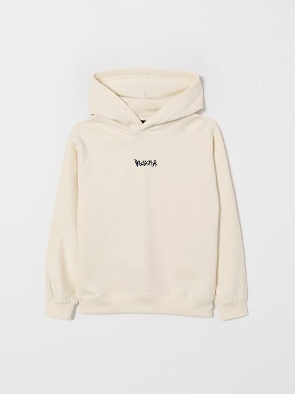 DISCLAIMER MAGLIA BIMBO IN FELPA CON CAPPUCCIO