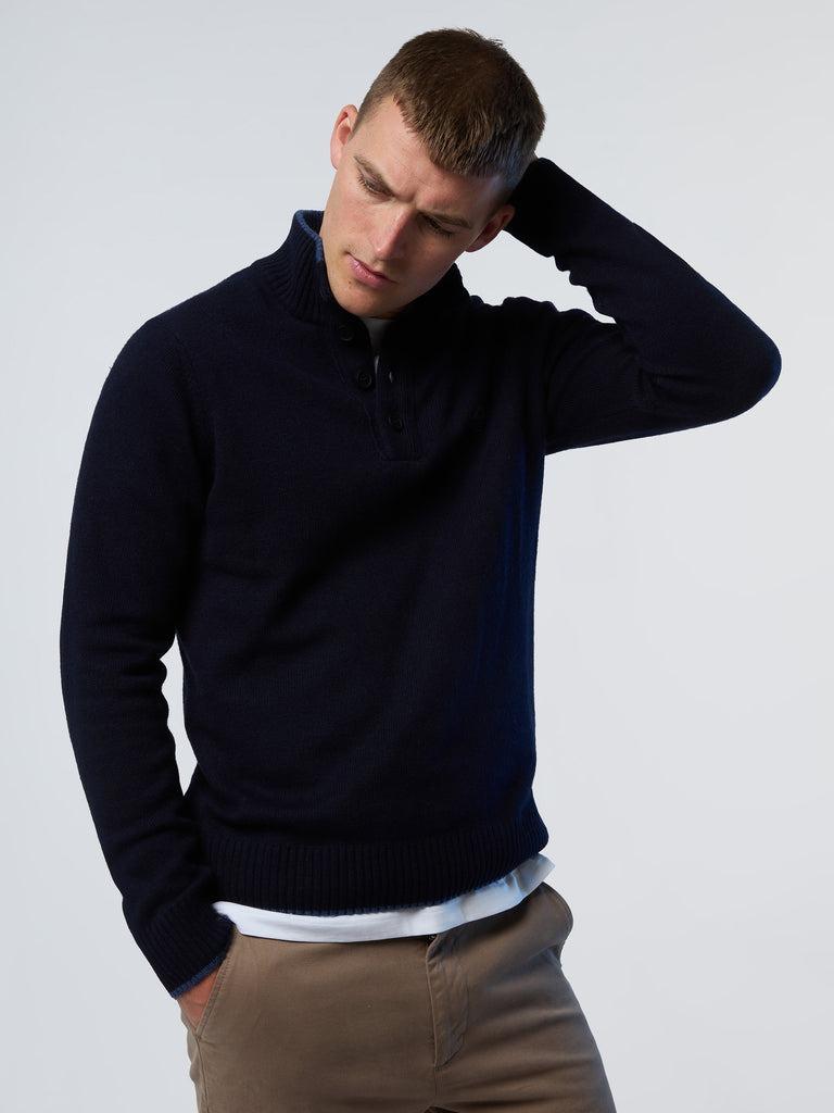 NORTH SAILS HALF BUTTON 7GG KNITWEAR
