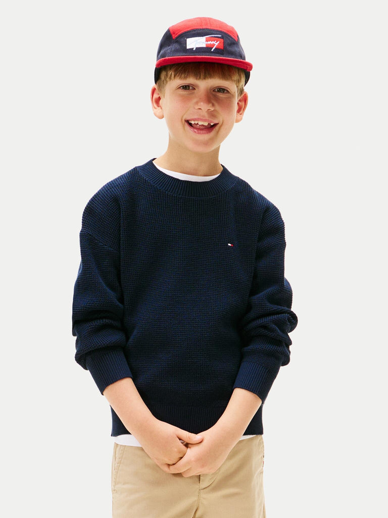 TOMMY HILFIGER COTTON TEXTURE SWEATER