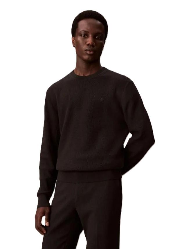 CALVIN KLEIN LS TEXTURE CTTN CREW