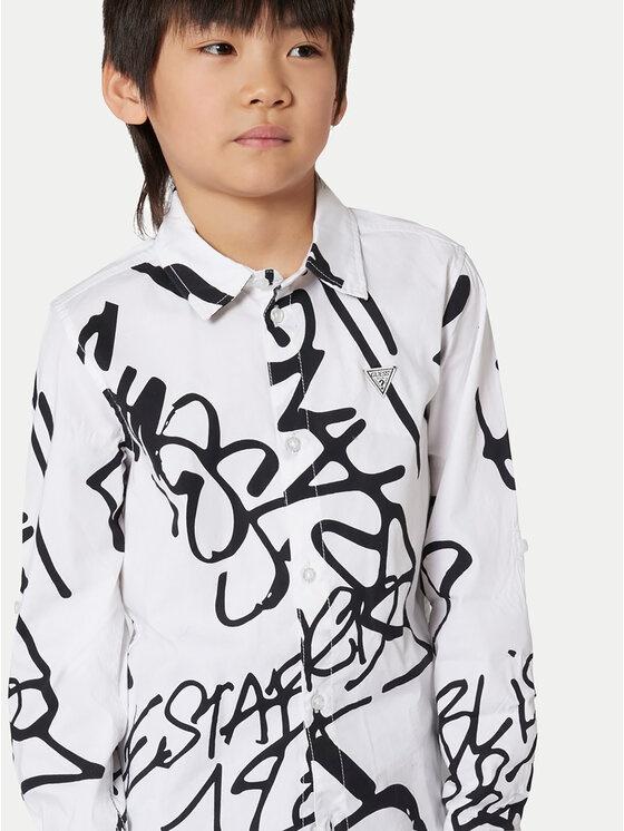 GUESS STRETCH POPLIN ADJ. LS SHIRT