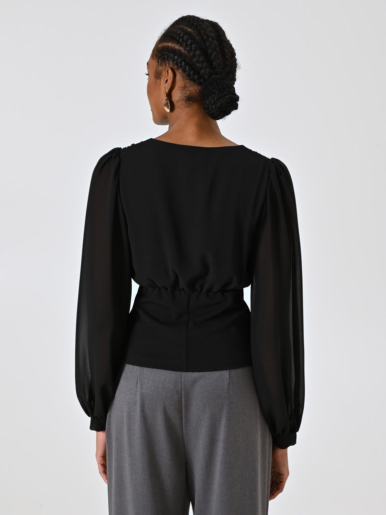 RINASCIMENTO FSTYLE AI9065-B BLUSA SFIANCATA