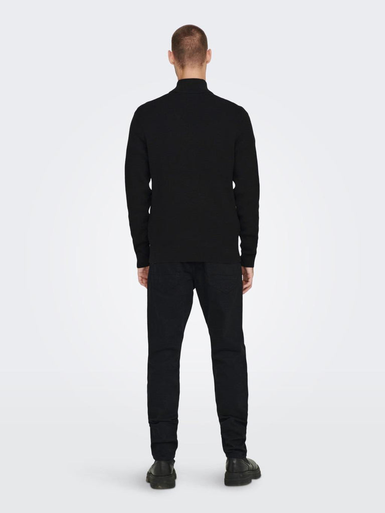 ONLY&SONS ONSPHIL REG 12 STRUC HALF ZIP KNIT NOOS