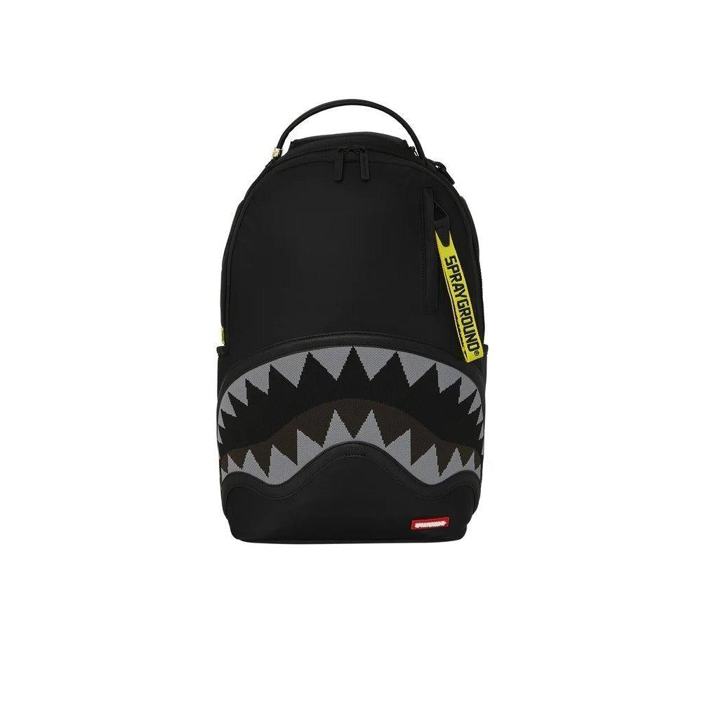 SPRAYGROUND SHARK CENTRAL YELLOW TAPE DLX SATIN BACKPACK