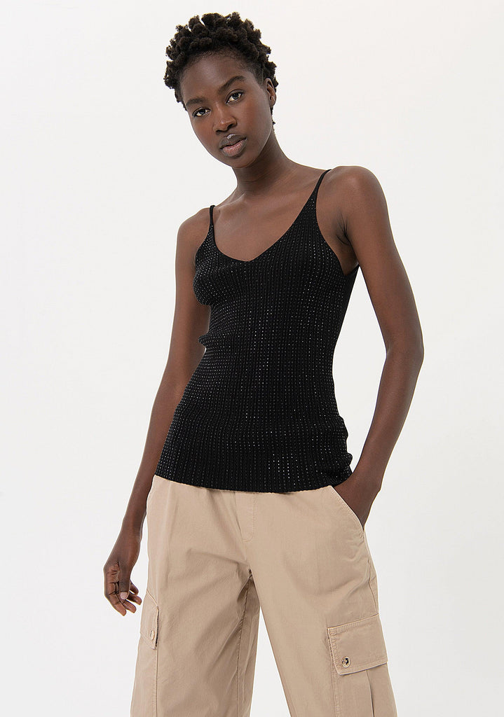 FRACOMINA TANK TOP BLACK