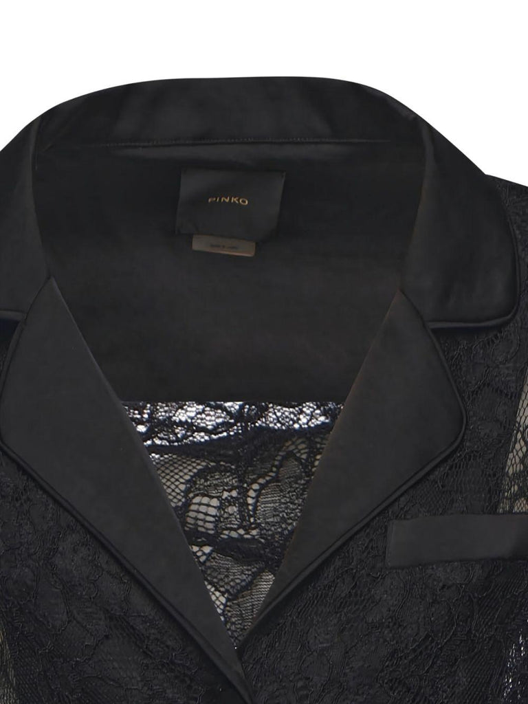 PINKO TOMBOLA GIACCA SATIN E PIZZO