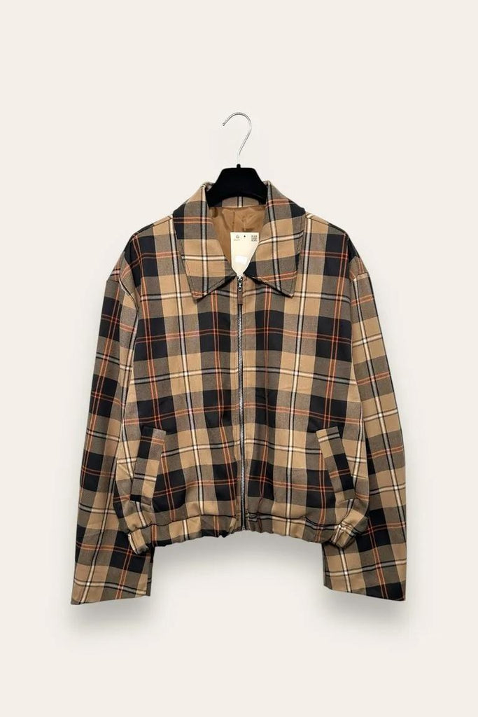 LOVEme Giacca bomber tartan con zip