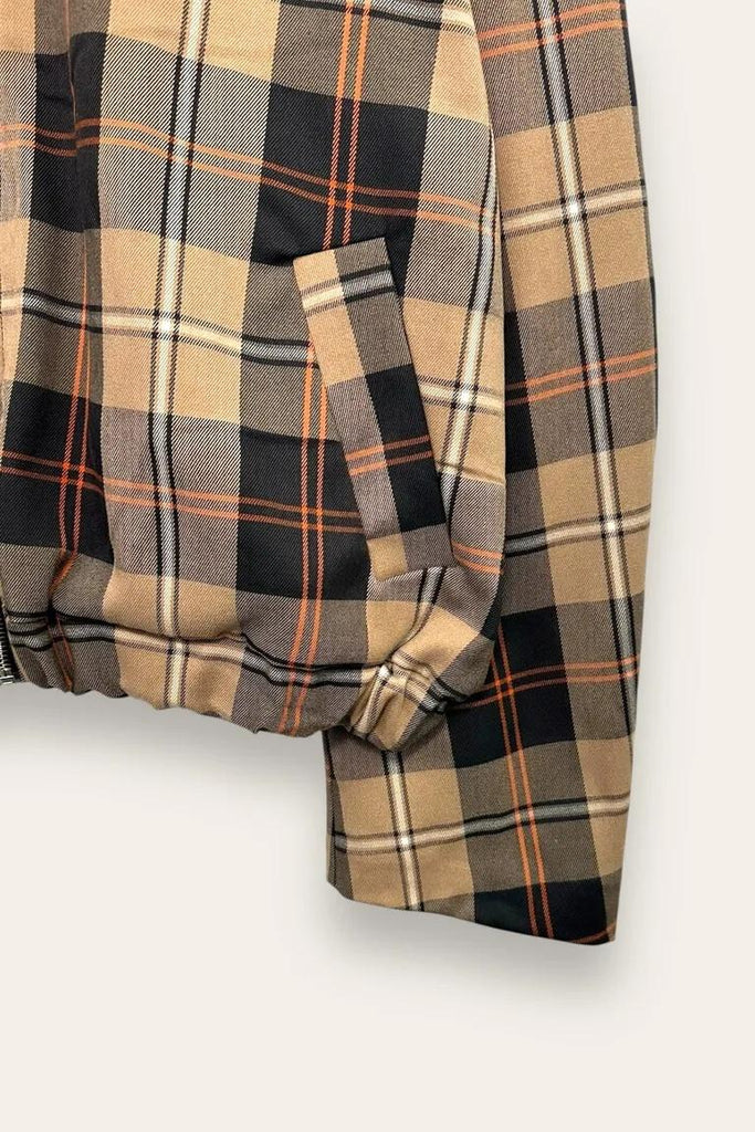 LOVEme Giacca bomber tartan con zip