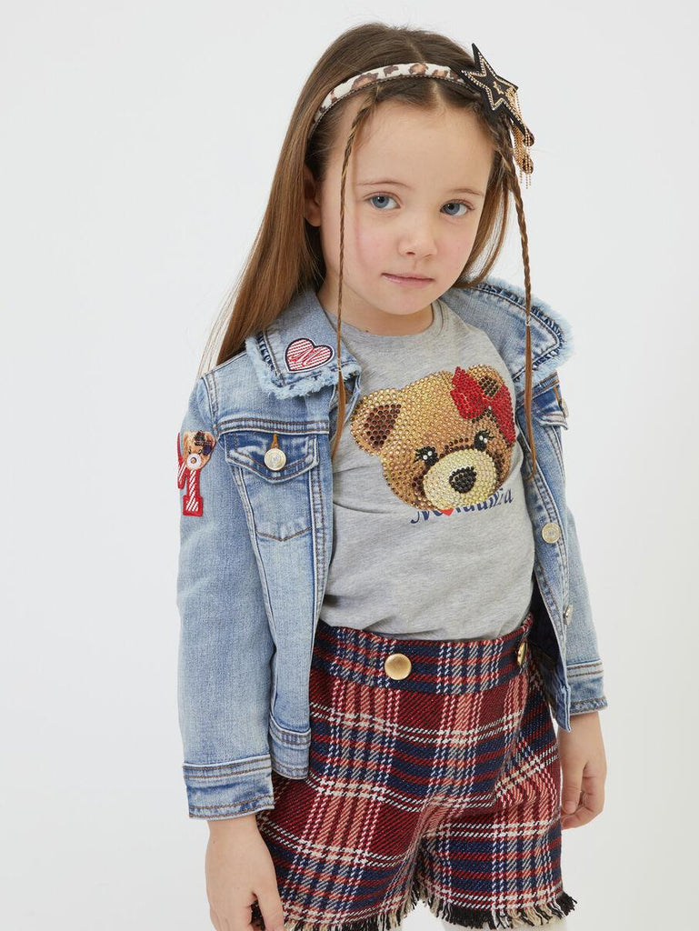 MONNALISA SHORTS TARTAN CHECK SCOZZ