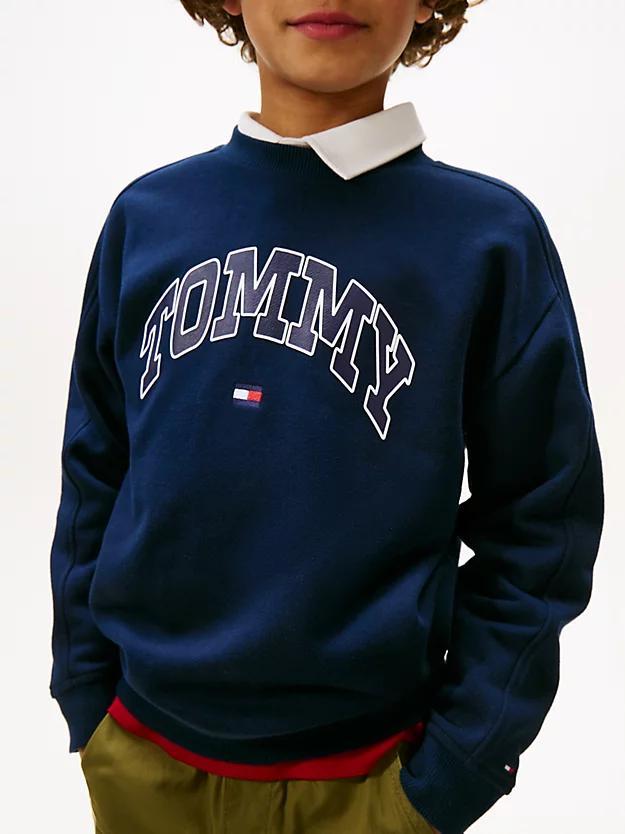 TOMMY HILFIGER VARSITY RAISED PRINT SWEATSHIR