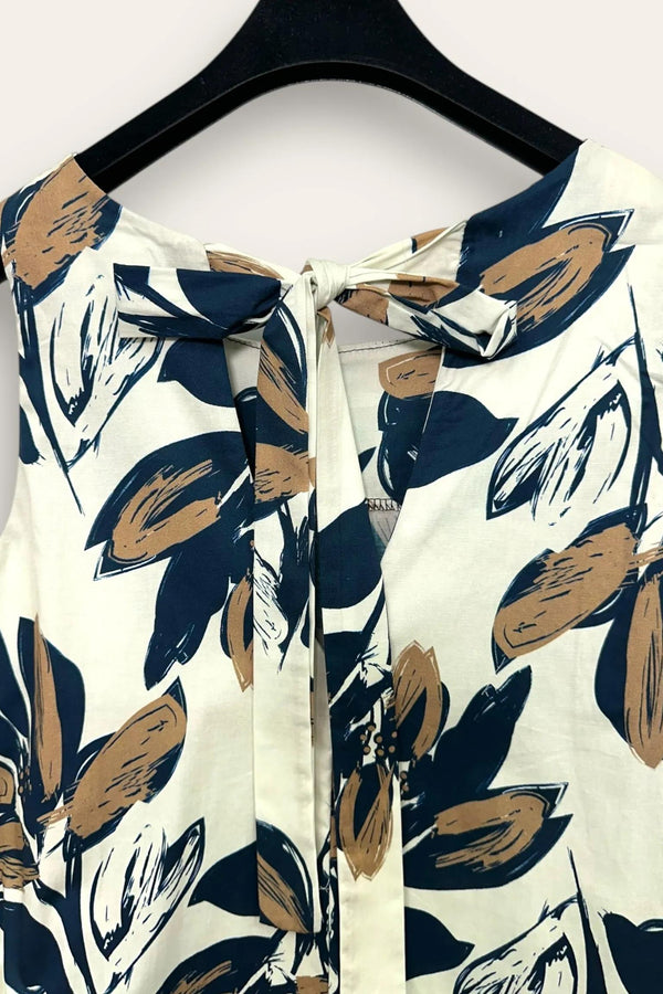 LOVEme Abito in fantasia con fiocco dietro il collo