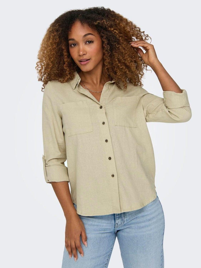 ONLY ONLYASMIN-CARO L/S LINEN SHIRT PNT NOOS