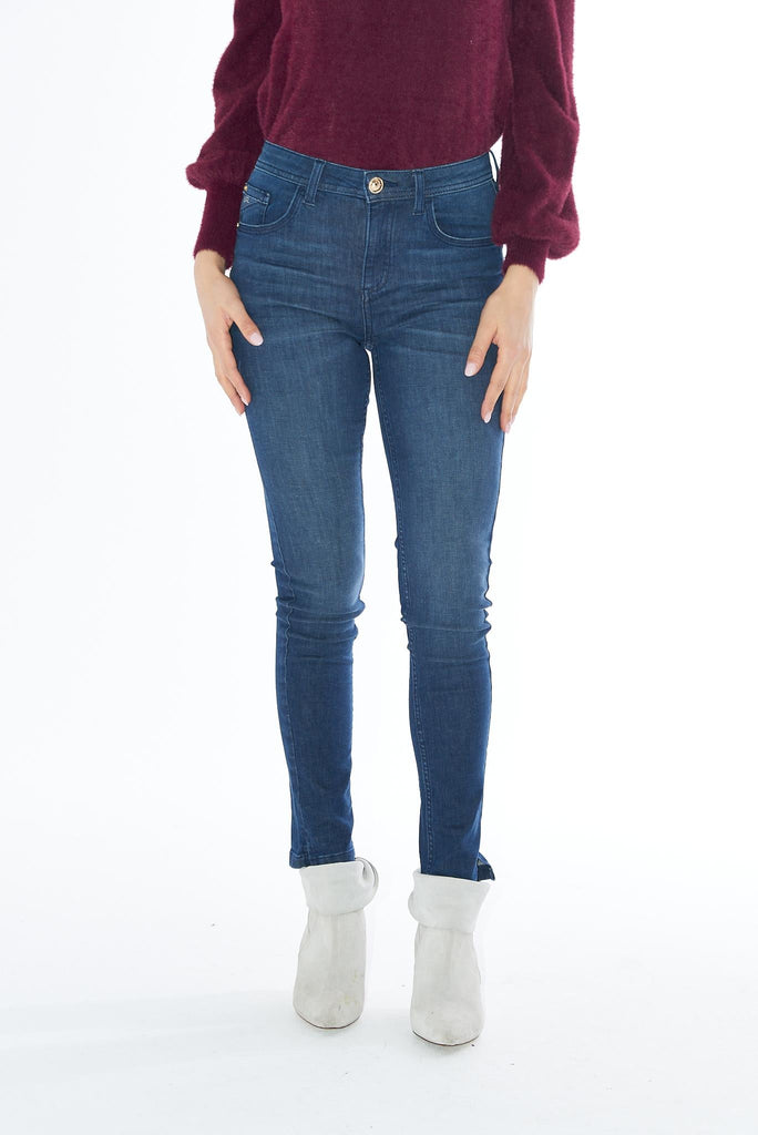 YES ZEE JEANS DONNA TIPO 5 TASCHE, PUSH UP