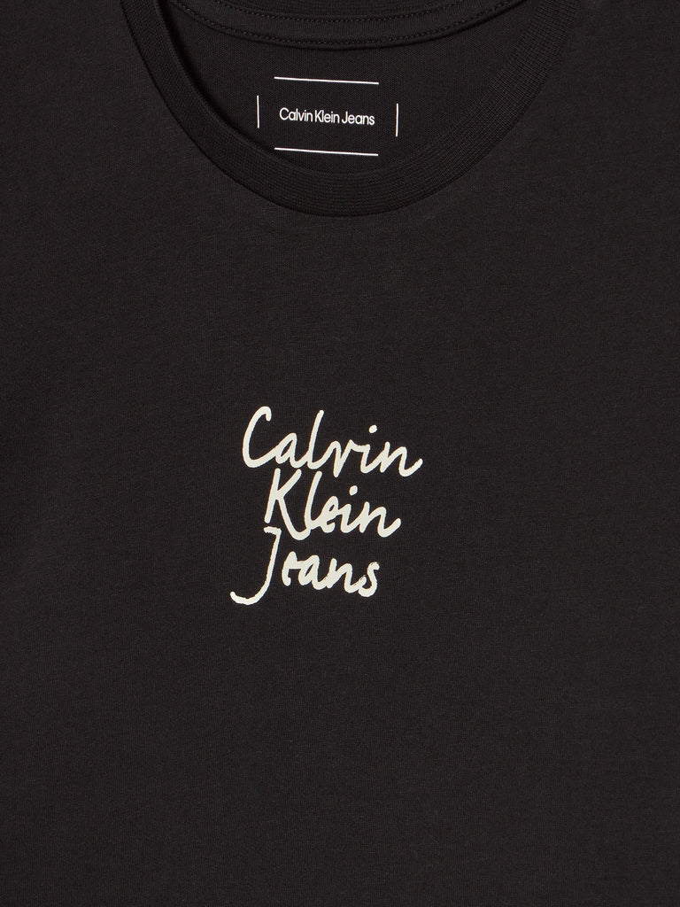 CALVIN KLEIN JEANS HANDWRITING LOGO SS SLIM T-SHI