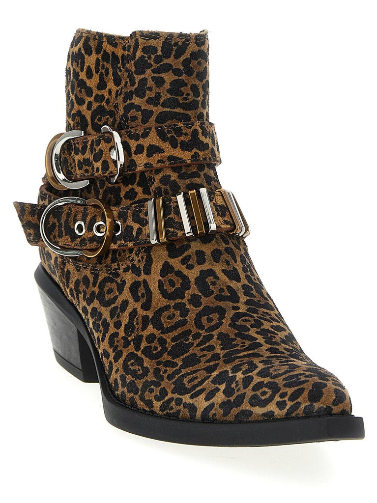 PINKO TEX 13 - ANKLE BOOT PRINTED COW SUEDE