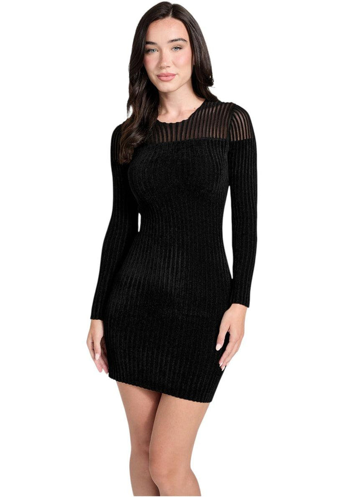 GUESS LS CN ROWENA RIB CHENILLE DRS