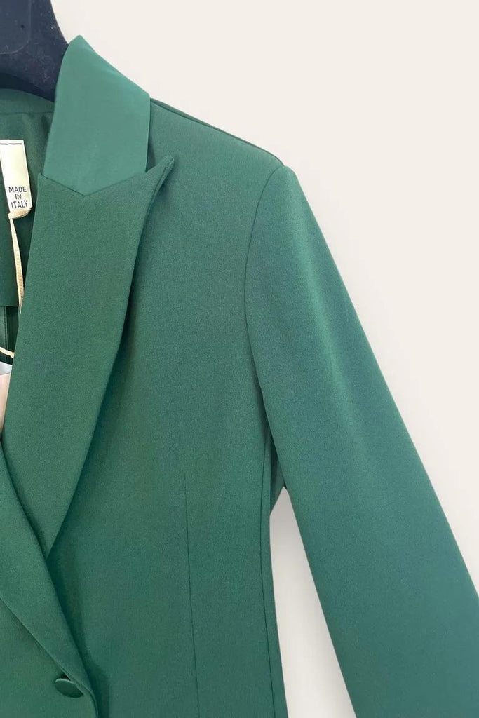 LOVEme Giacca doppio petto con inserti in raso