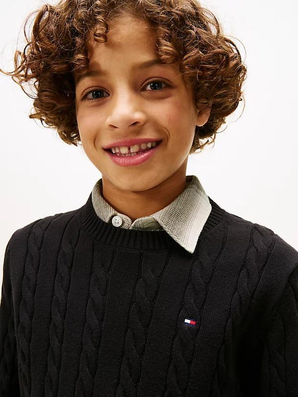 TOMMY HILFIGER COTTON CABLE SWEATER