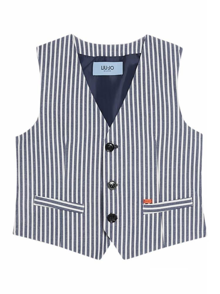 LIU JO GILET SEERSUCKER RIGHE