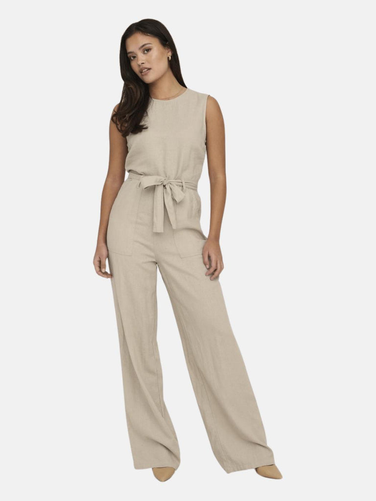 ONLY ONLCARO S/L BELT LINEN JUMPSUIT CC PNT