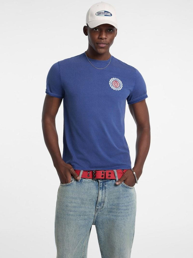 GUESS GJ SLIM FRONT BACK LOGO TEE