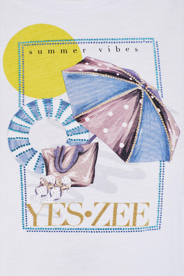YES ZEE T-SHIRT DONNA GIROCOLLO, M/C