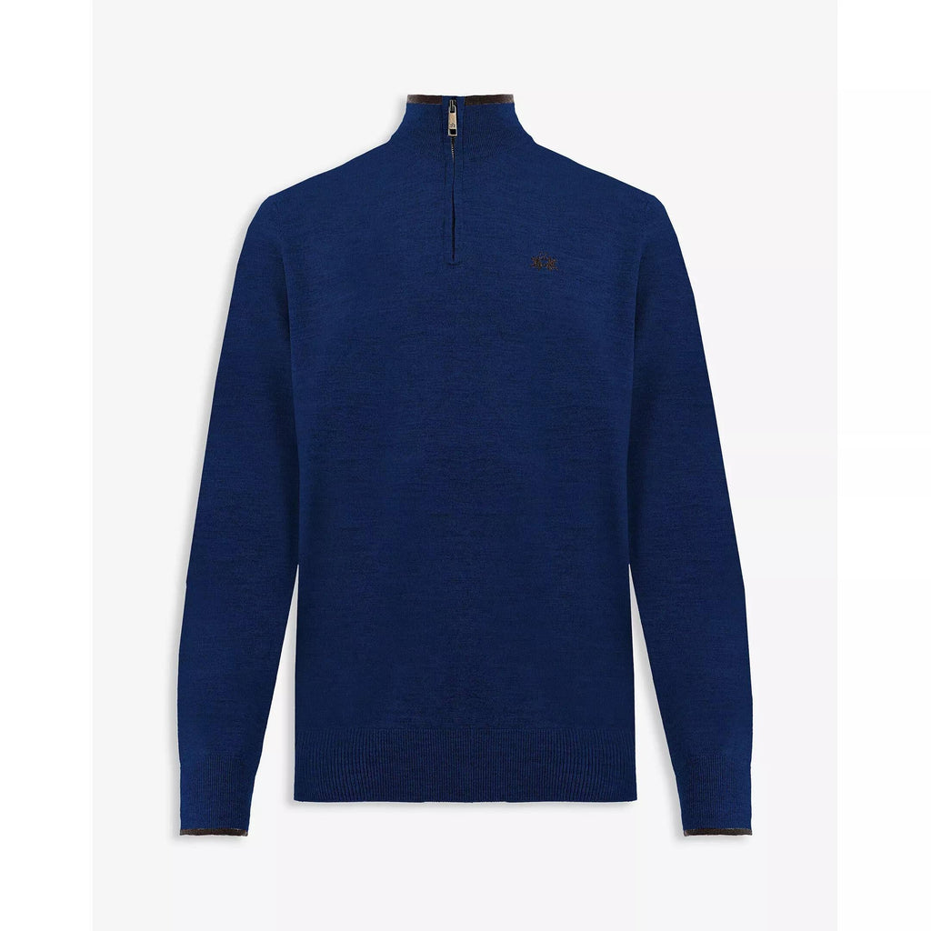 LA MARTINA MAN HALF ZIP SWEATER MERINO WO